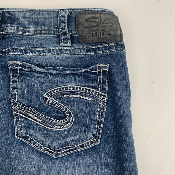 Silver Jeans Tuesday Fluid Denim Mid Bootcut Jeans Size 30 Long Inseam Stretch - Picture 6 of 16